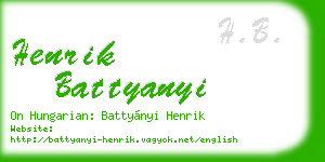 henrik battyanyi business card